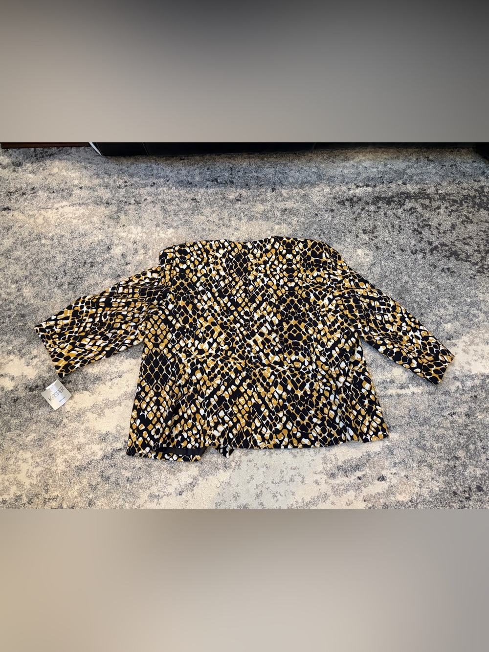 Kasper woman’s Dijon multi gold standard jacket  us/ca 24 - Picture 4 of 4